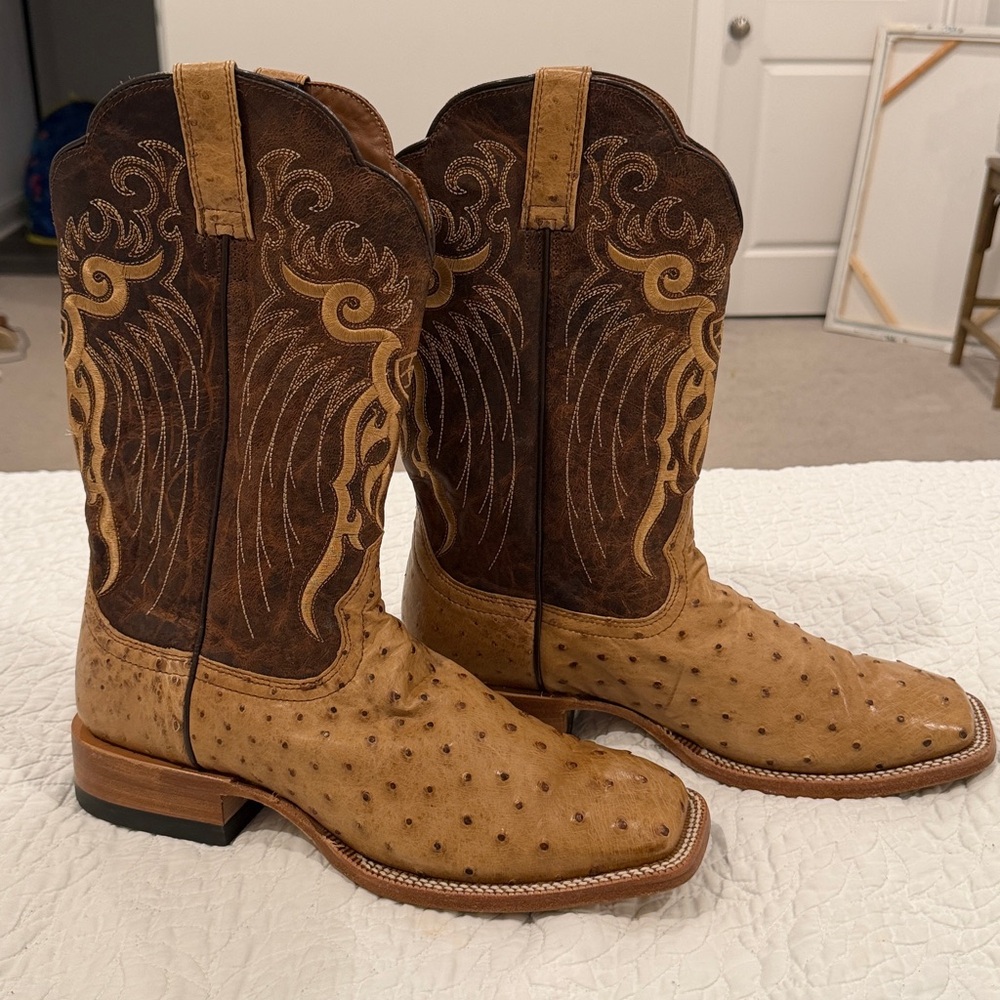 Ariat Men’s Rio Full Quill Ostrich Square Toe Cowboy Boot